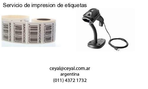 Servicio de impresion de etiquetas