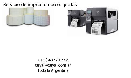 Servicio de impresion de etiquetas