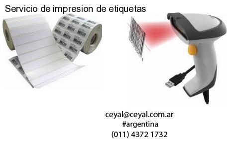Servicio de impresion de etiquetas