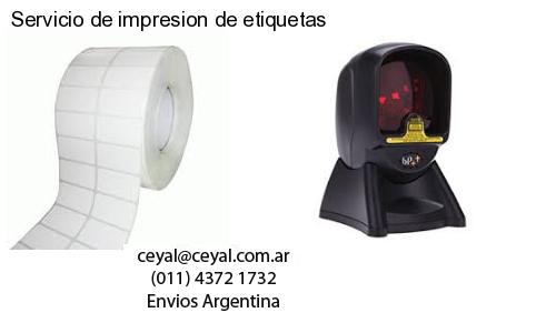 Servicio de impresion de etiquetas