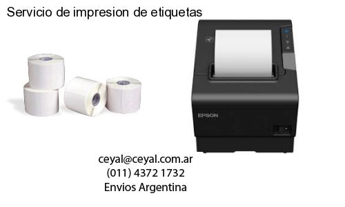 Servicio de impresion de etiquetas