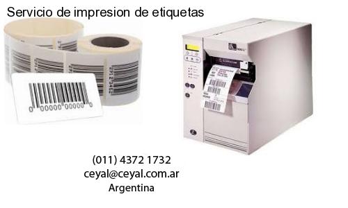 Servicio de impresion de etiquetas