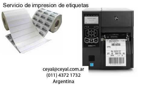 Servicio de impresion de etiquetas