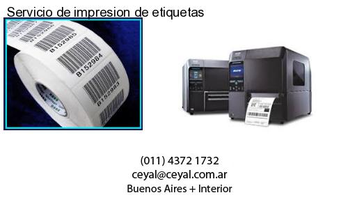 Servicio de impresion de etiquetas