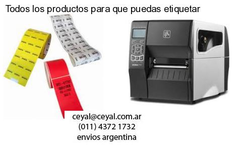 Todos los productos para que puedas etiquetar