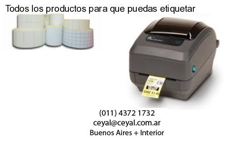 Todos los productos para que puedas etiquetar