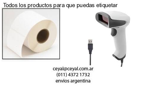 Todos los productos para que puedas etiquetar