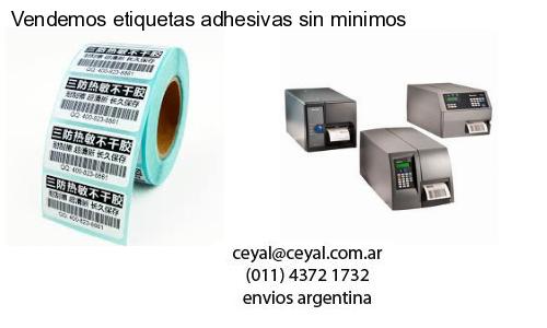 Vendemos etiquetas adhesivas sin minimos