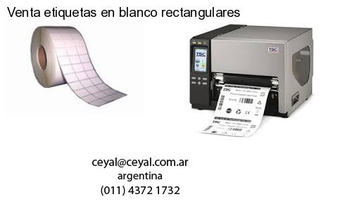 Venta etiquetas en blanco rectangulares
