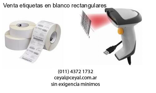 Venta etiquetas en blanco rectangulares
