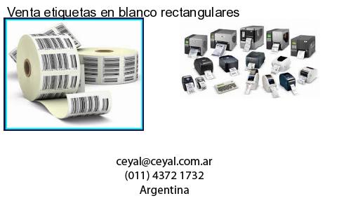 Venta etiquetas en blanco rectangulares