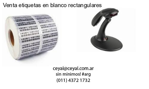 Venta etiquetas en blanco rectangulares