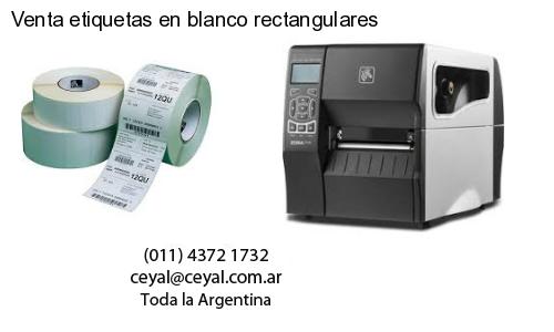 Venta etiquetas en blanco rectangulares
