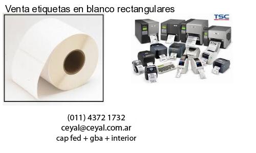 Venta etiquetas en blanco rectangulares
