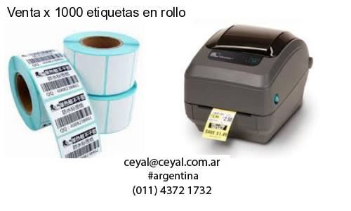 Venta x 1000 etiquetas en rollo