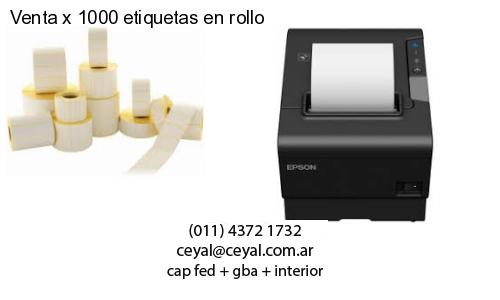 Venta x 1000 etiquetas en rollo