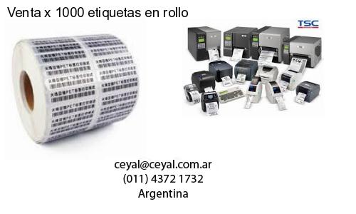 Venta x 1000 etiquetas en rollo