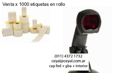 Venta x 1000 etiquetas en rollo