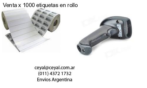 Venta x 1000 etiquetas en rollo