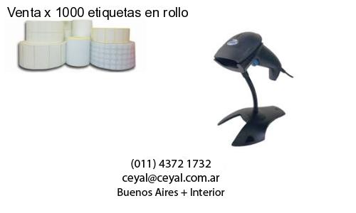 Venta x 1000 etiquetas en rollo