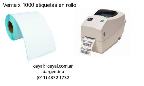 Venta x 1000 etiquetas en rollo