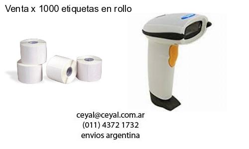 Venta x 1000 etiquetas en rollo