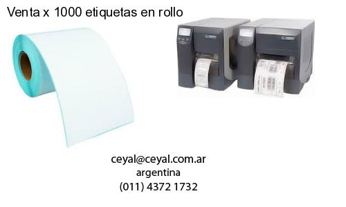 Venta x 1000 etiquetas en rollo