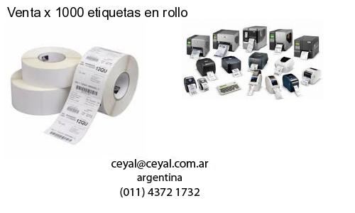 Venta x 1000 etiquetas en rollo