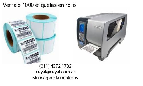 Venta x 1000 etiquetas en rollo