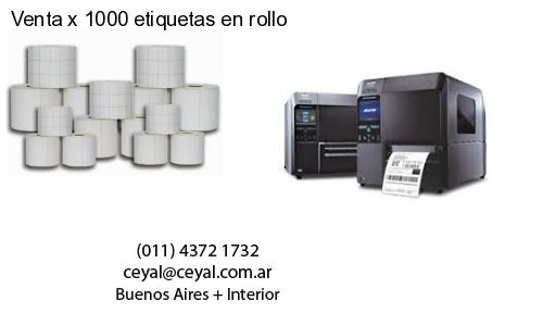 Venta x 1000 etiquetas en rollo
