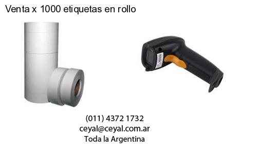 Venta x 1000 etiquetas en rollo
