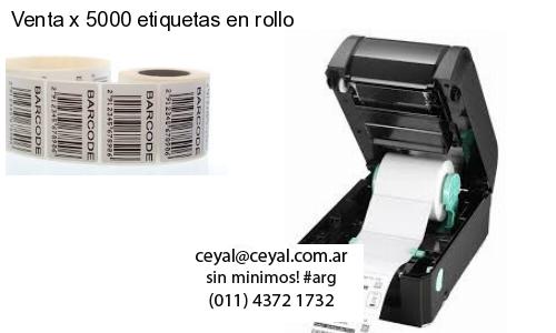 Venta x 5000 etiquetas en rollo