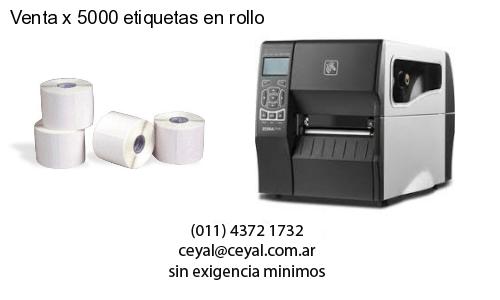 Venta x 5000 etiquetas en rollo
