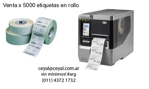 Venta x 5000 etiquetas en rollo