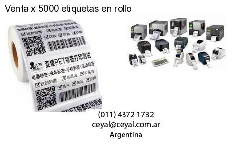 Venta x 5000 etiquetas en rollo