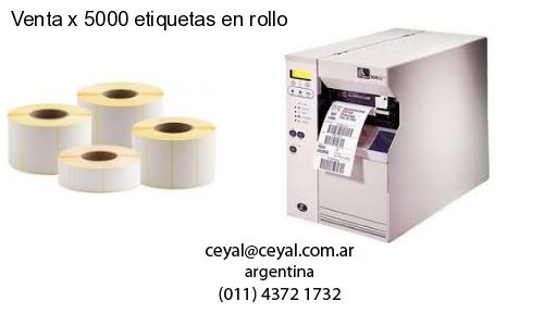 Venta x 5000 etiquetas en rollo