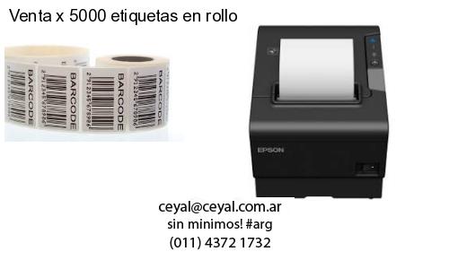 Venta x 5000 etiquetas en rollo