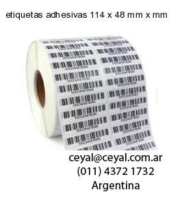 etiquetas adhesivas 114 x 48 mm x mm