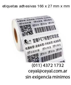 etiquetas adhesivas 166 x 27 mm x mm