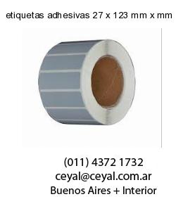 etiquetas adhesivas 27 x 123 mm x mm