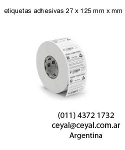 etiquetas adhesivas 27 x 125 mm x mm