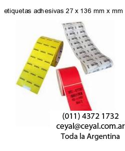 etiquetas adhesivas 27 x 136 mm x mm