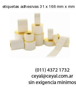 etiquetas adhesivas 31 x 166 mm x mm