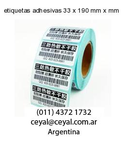 etiquetas adhesivas 33 x 190 mm x mm
