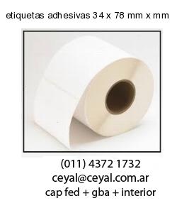 etiquetas adhesivas 34 x 78 mm x mm