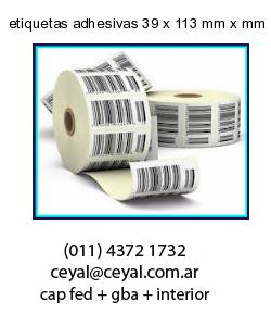 etiquetas adhesivas 39 x 113 mm x mm