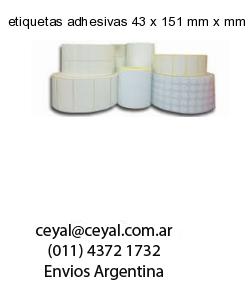 etiquetas adhesivas 43 x 151 mm x mm