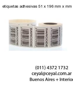 etiquetas adhesivas 51 x 196 mm x mm