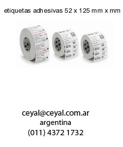 etiquetas adhesivas 52 x 125 mm x mm