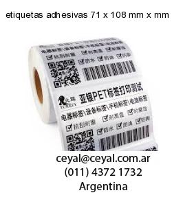 etiquetas adhesivas 71 x 108 mm x mm